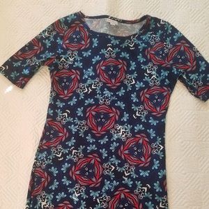 LuLaRoe Navy Print Julia Style Dress